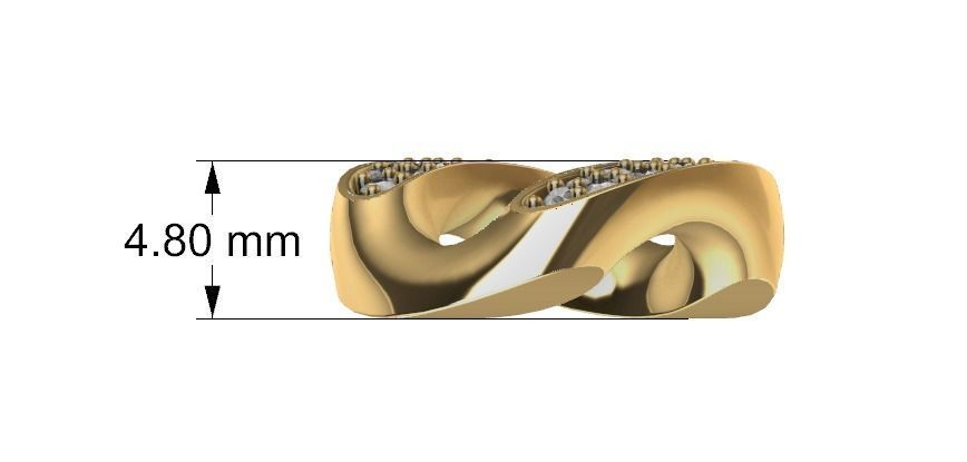 12 MM MIAMI CUBAN LINK CHAIN 2 ROWS DIAMOND BRACELET OR NECKLACE 3D print model_10