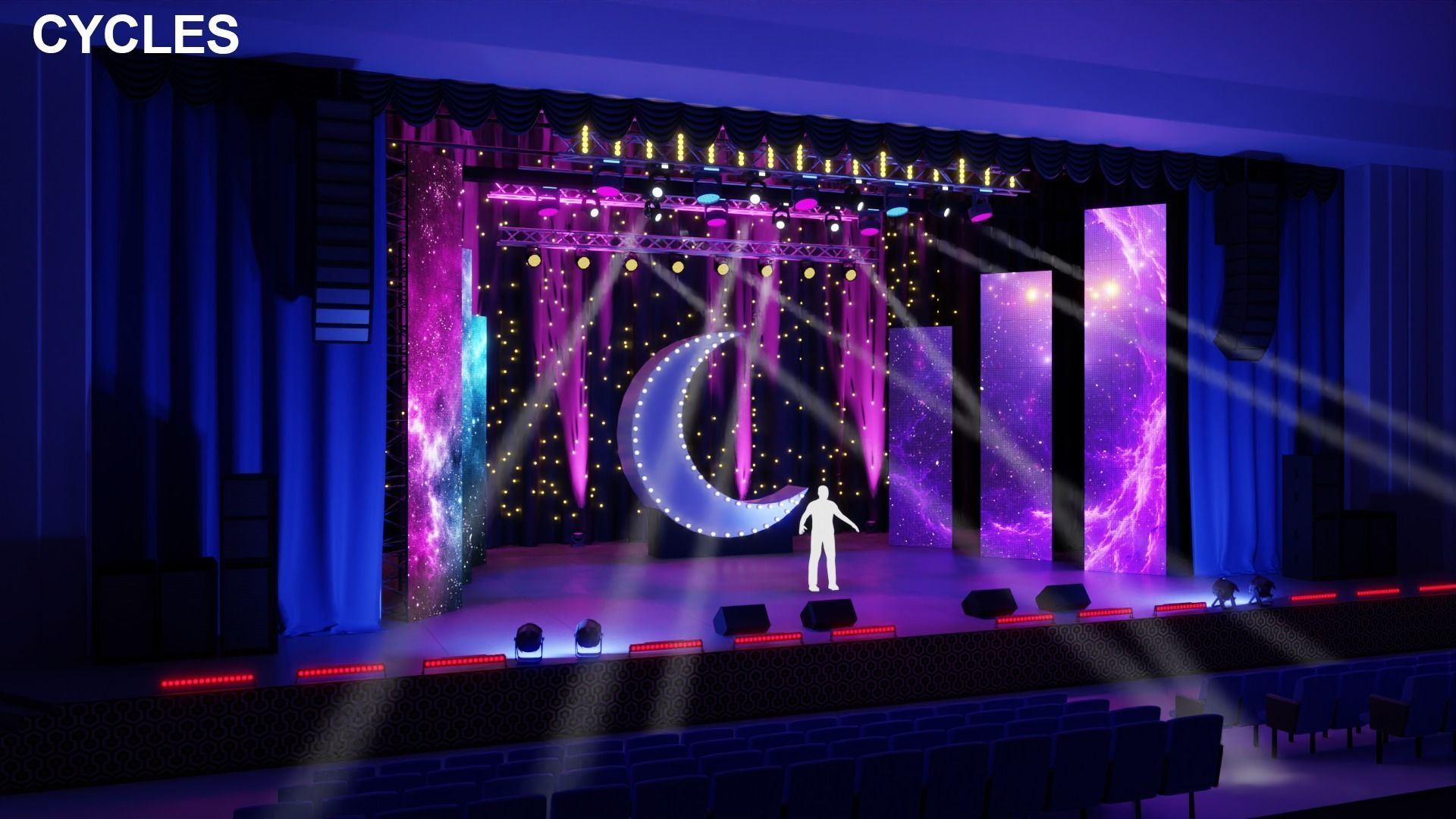 Palace of Students Almaty theatre scene 3D model_1