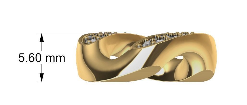 14 MM MIAMI CUBAN LINK CHAIN 2 ROWS DIAMOND BRACELET OR NECKLACE 3D print model_8