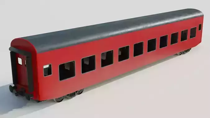 Wagon 3D model train car