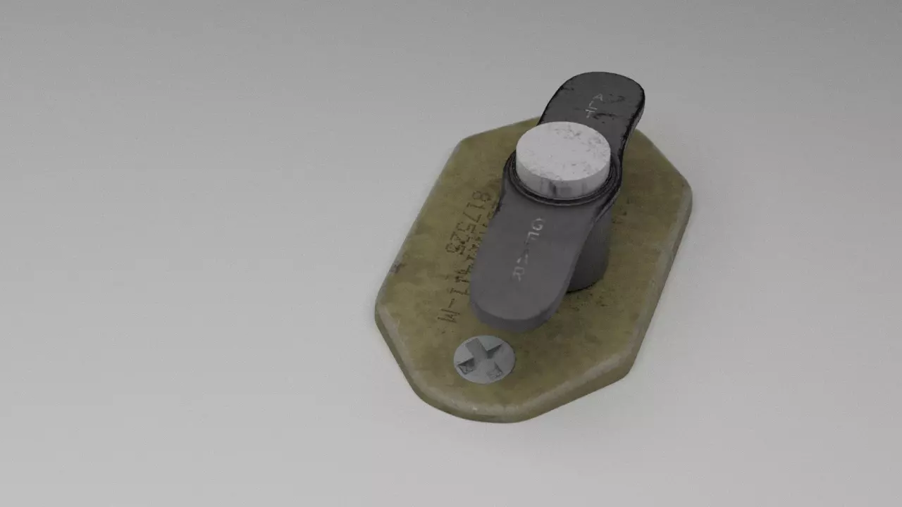 F16 ALT Gear Down Panel 3D model_0