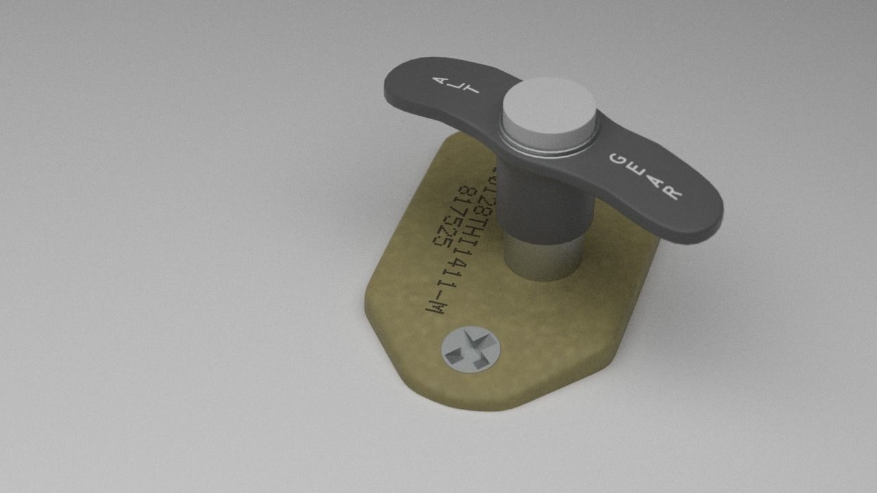 F16 ALT Gear Down Panel 3D model_4