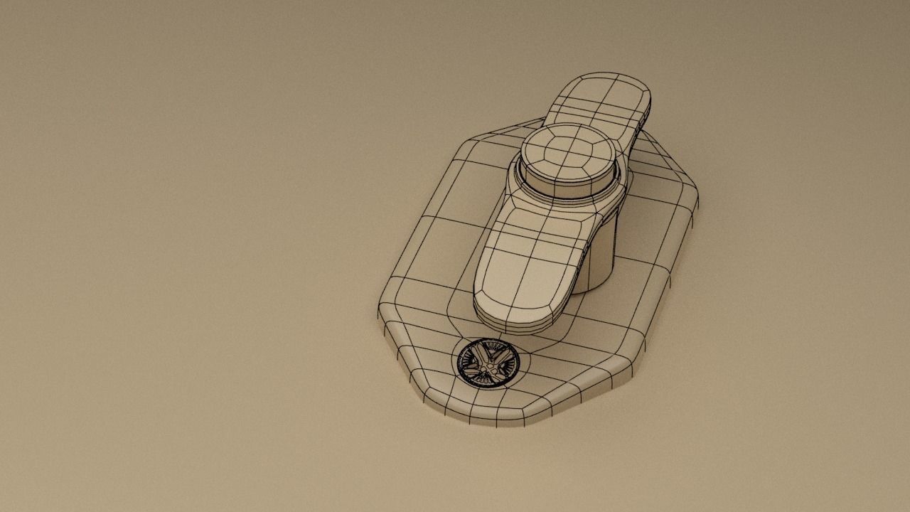 F16 ALT Gear Down Panel 3D model_5