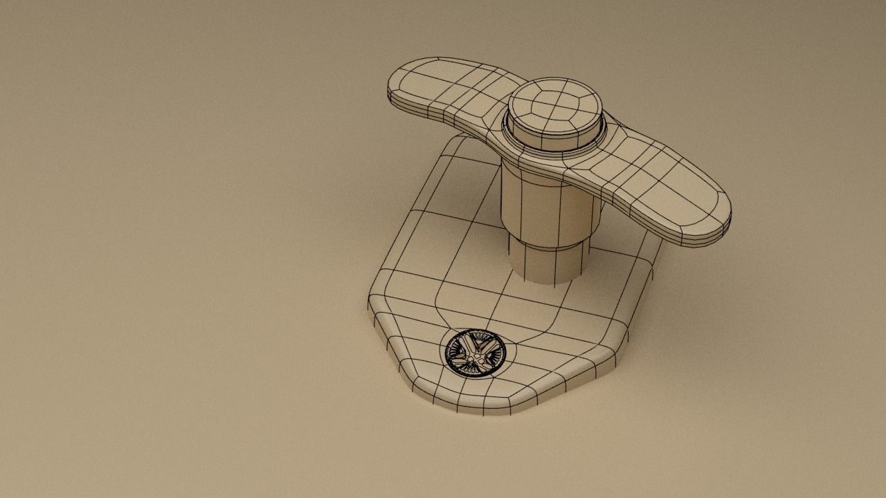 F16 ALT Gear Down Panel 3D model_6