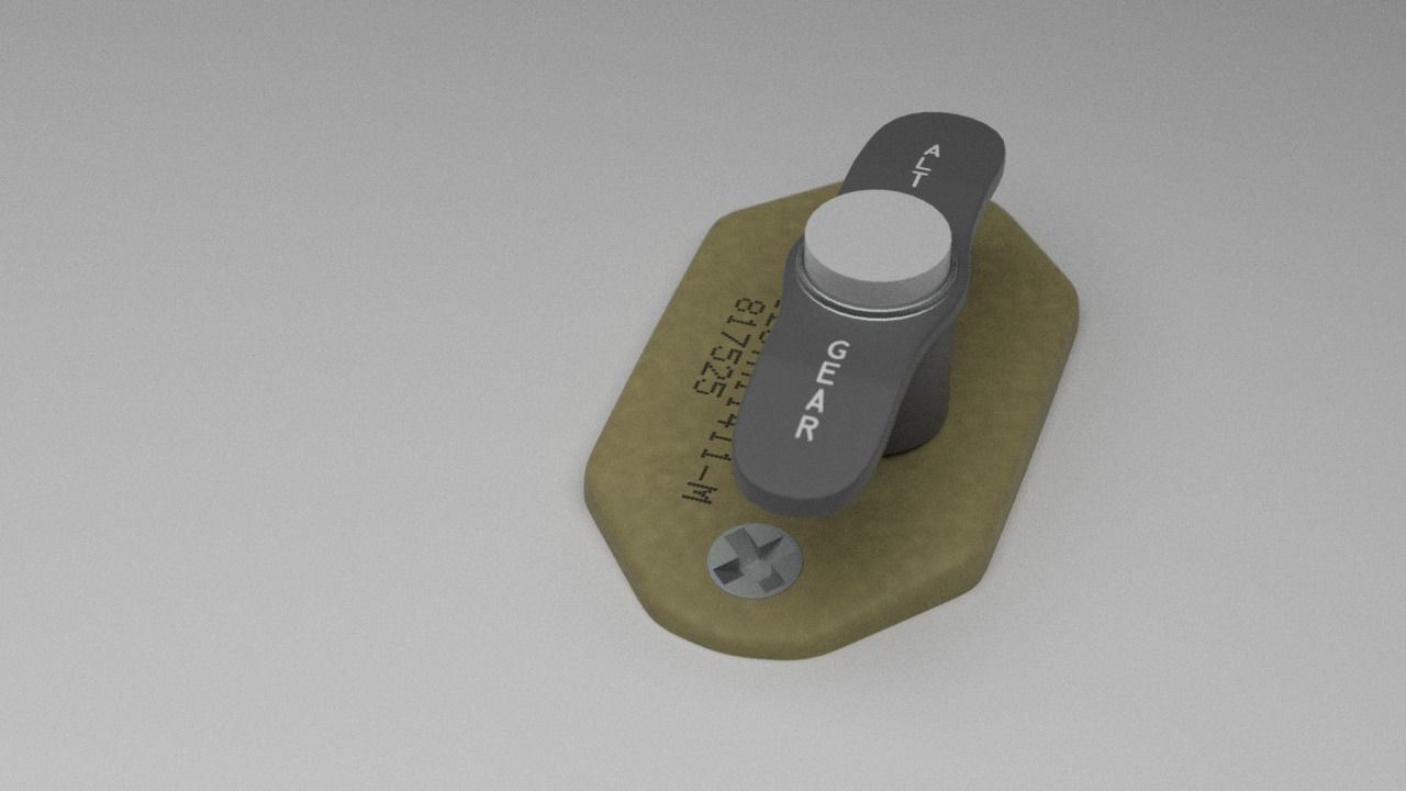 F16 ALT Gear Down Panel 3D model_3