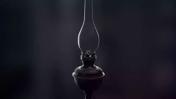 Old lamp Low-poly 3D model