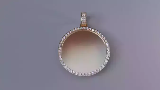 Picture Pendant - 2mm Dia Stones - MEDIUM 3D print model