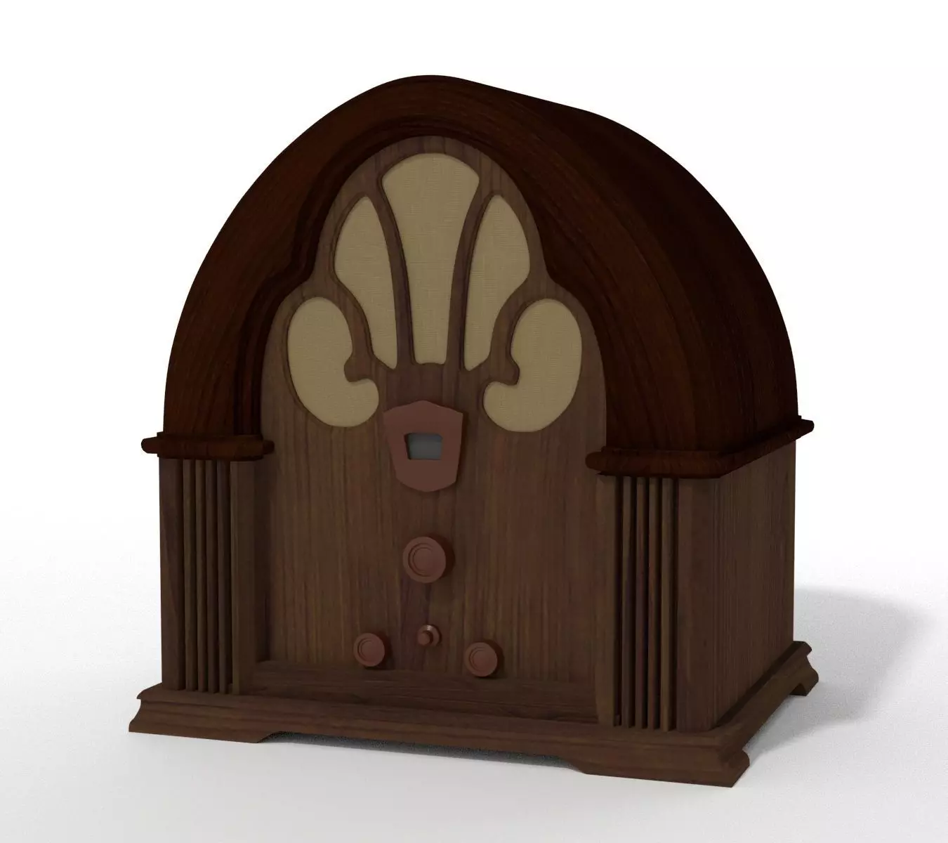 Vintage Radio 3D model_0