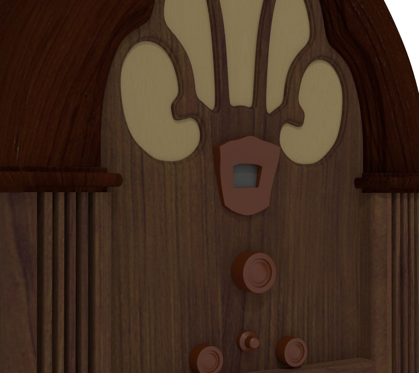 Vintage Radio 3D model_5