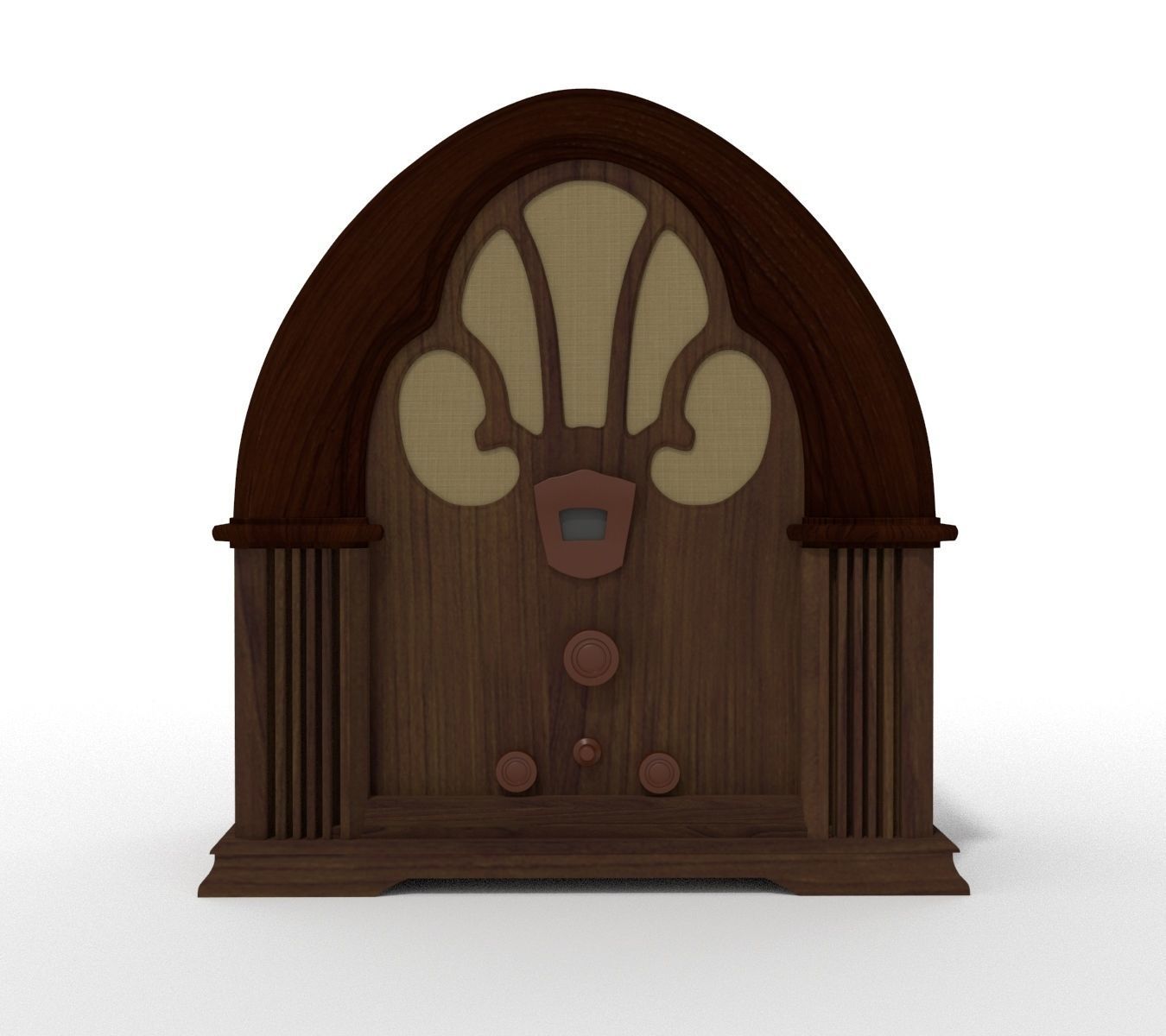 Vintage Radio 3D model_2
