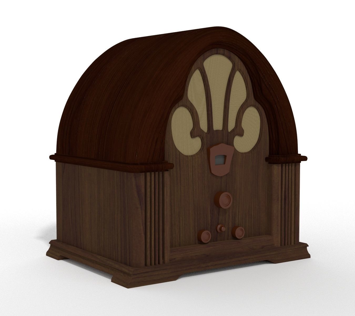 Vintage Radio 3D model_1