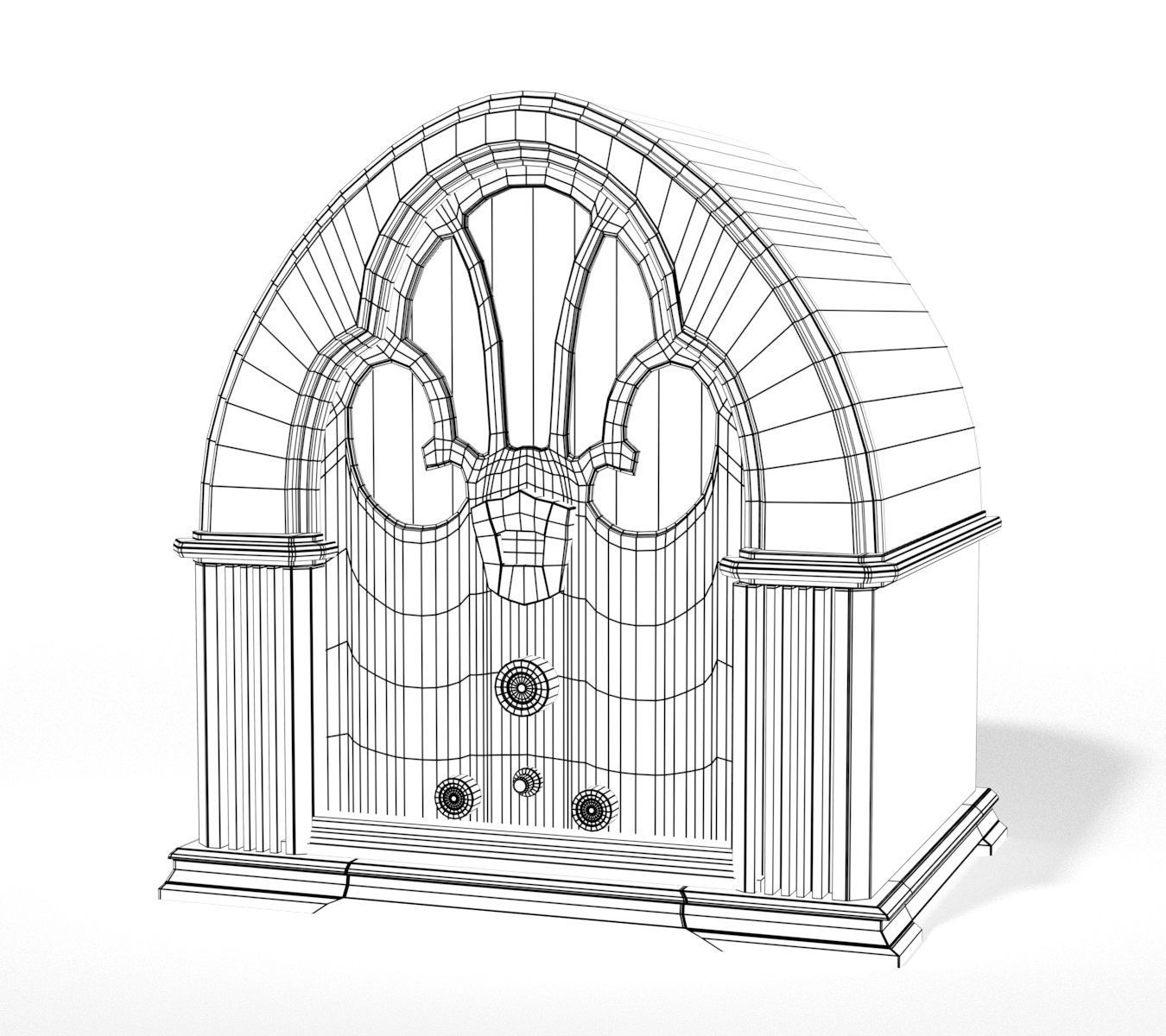 Vintage Radio 3D model_6