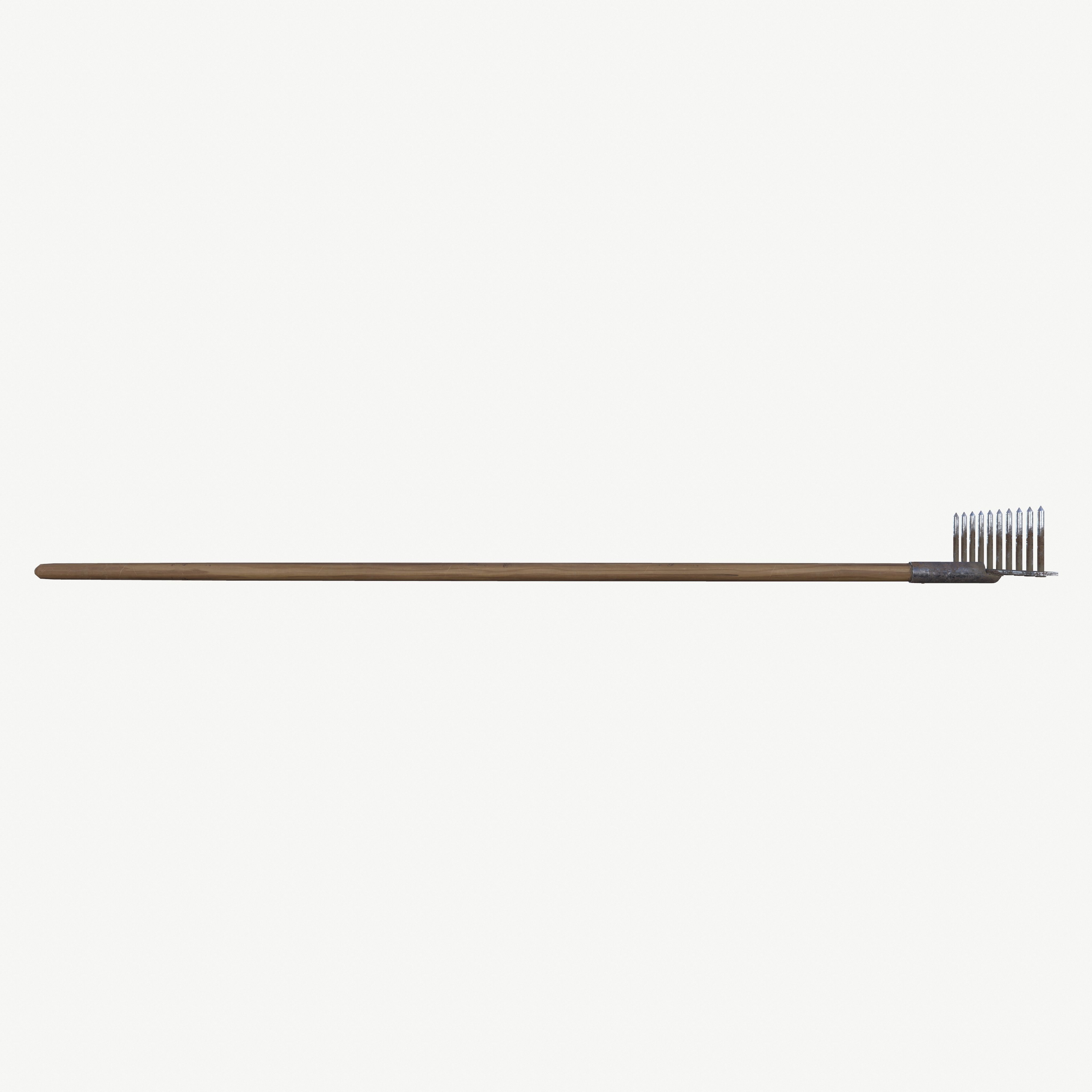 Garden rake Low-poly 3D model_16