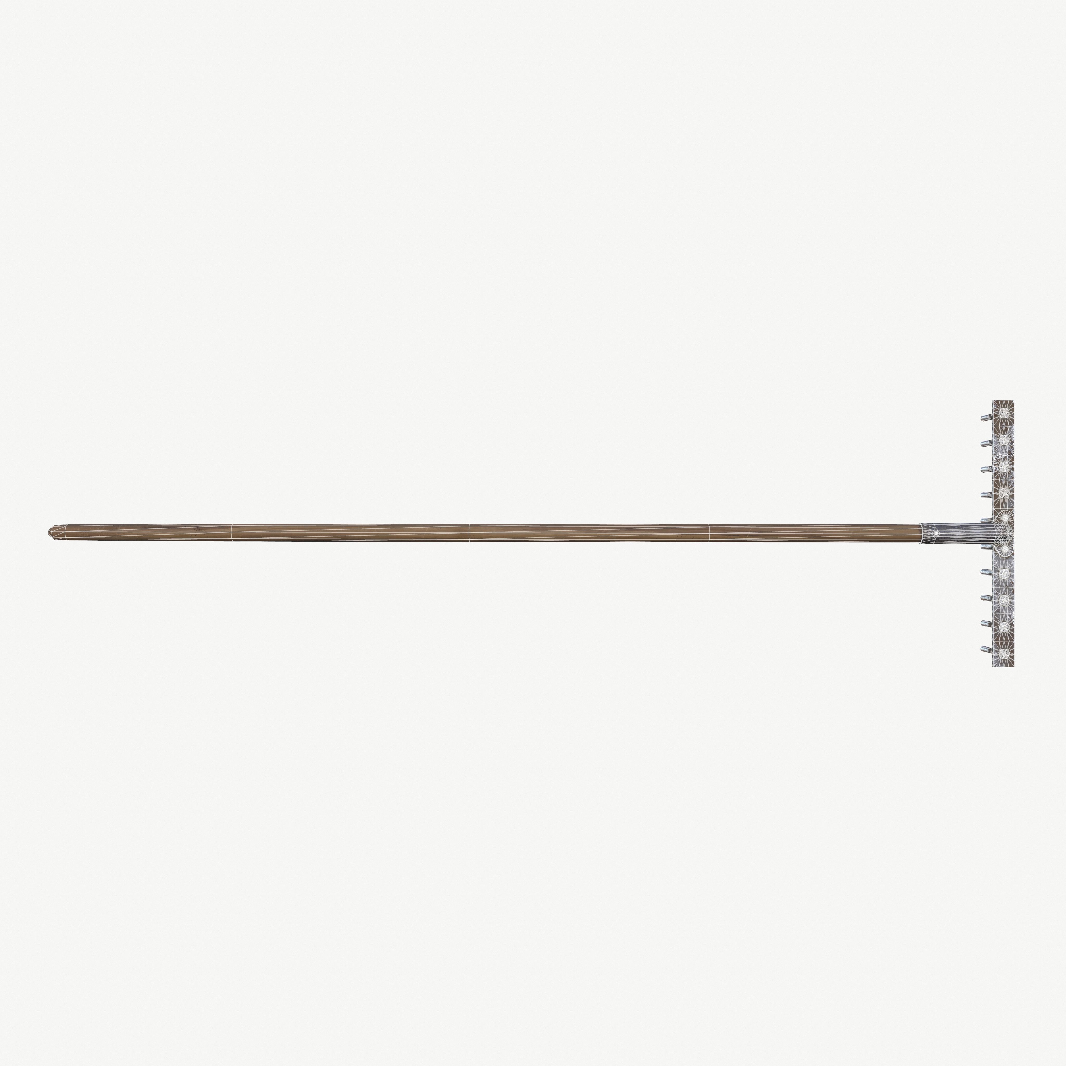 Garden rake Low-poly 3D model_18