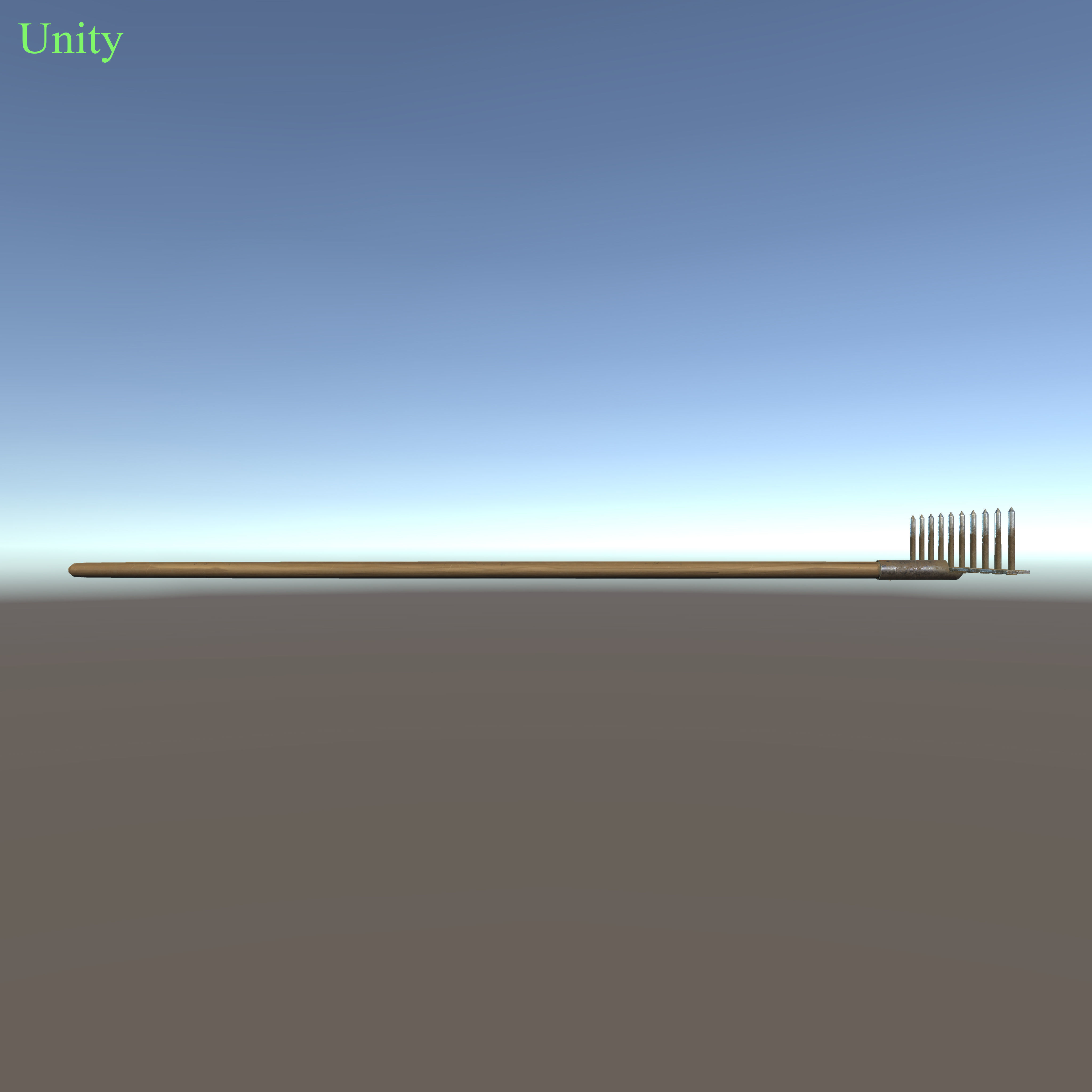 Garden rake Low-poly 3D model_12