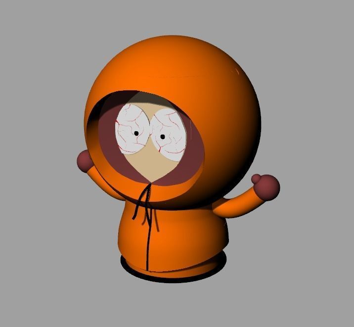 Cendrier Kenny  3D print model_3
