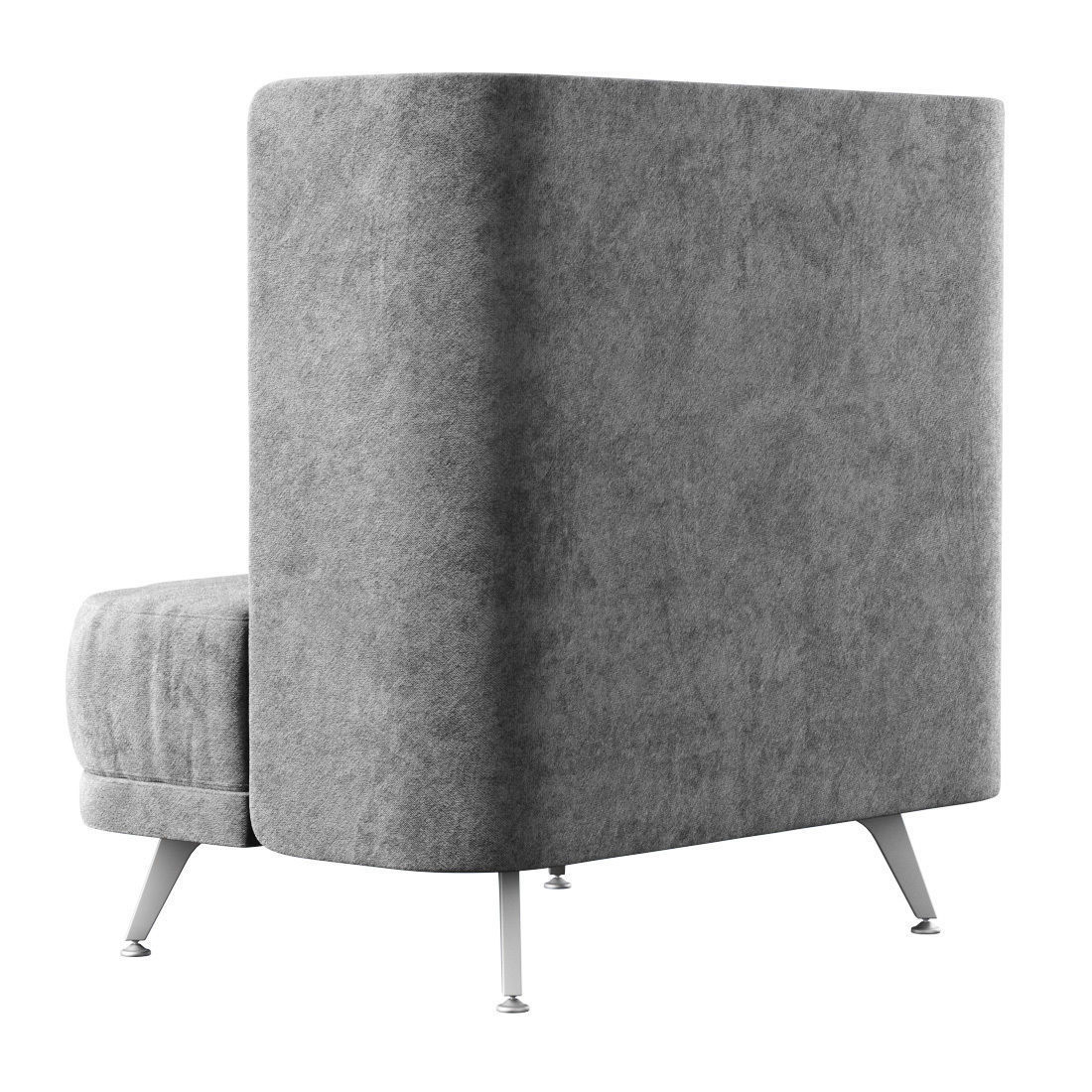 Velour restaurant chair KL015  3D model_4