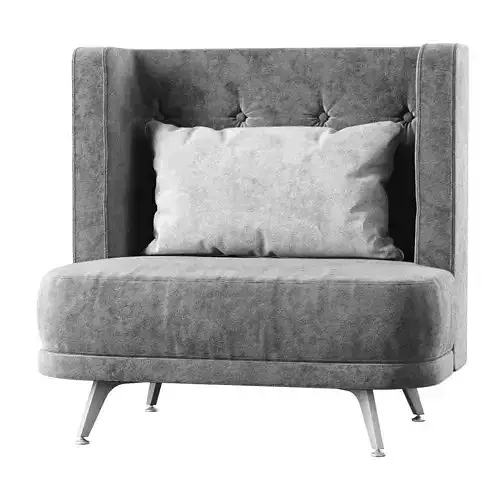 Velour restaurant chair KL015  3D model