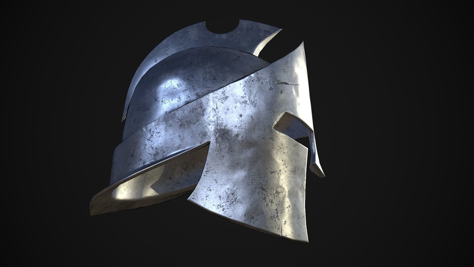 Greek helmets Low-poly 3D model_15