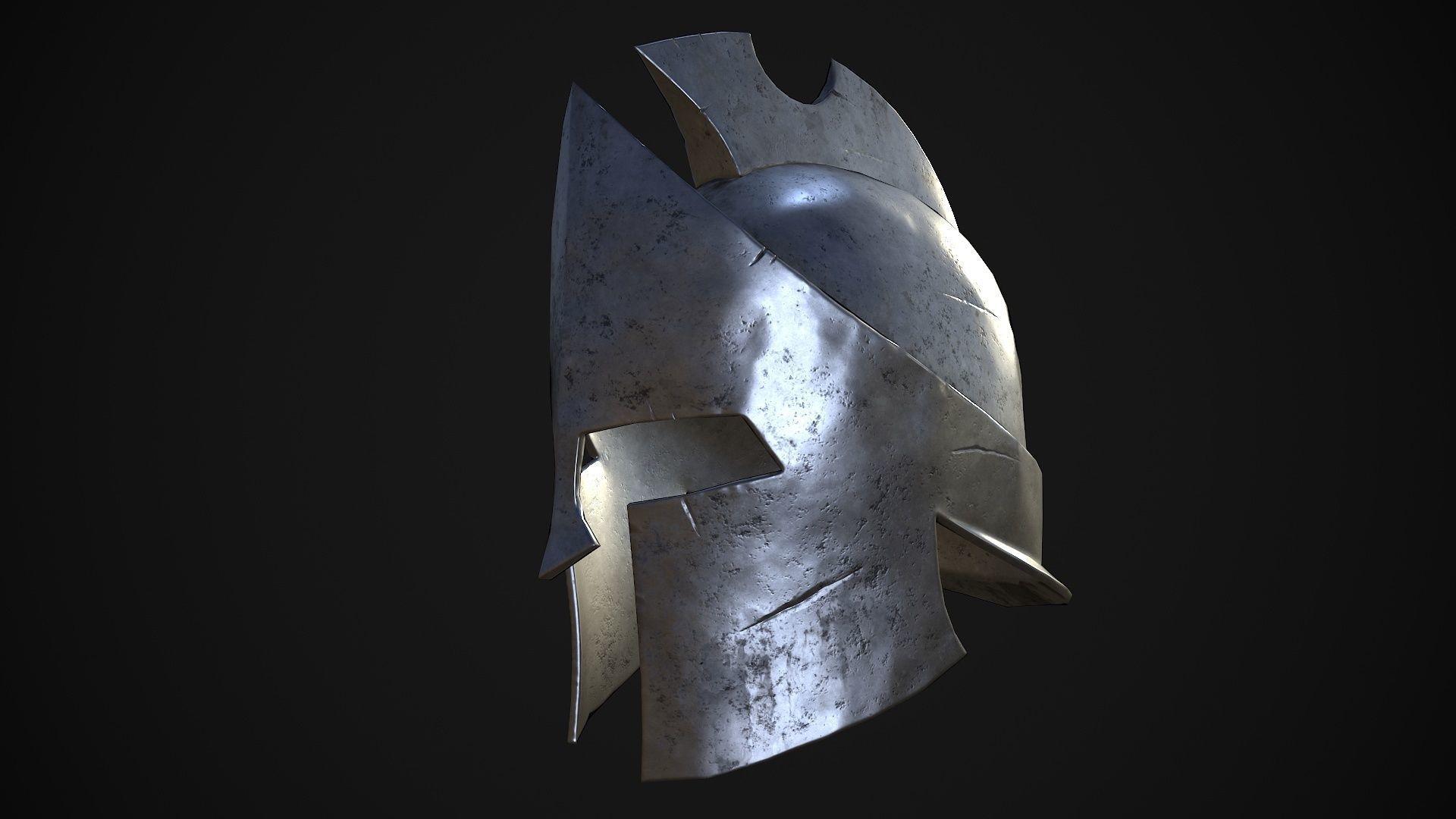 Greek helmets Low-poly 3D model_7