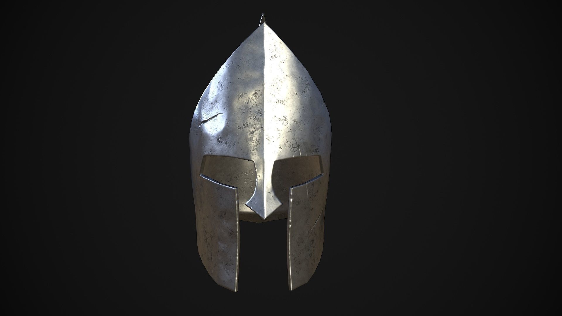 Greek helmets Low-poly 3D model_12