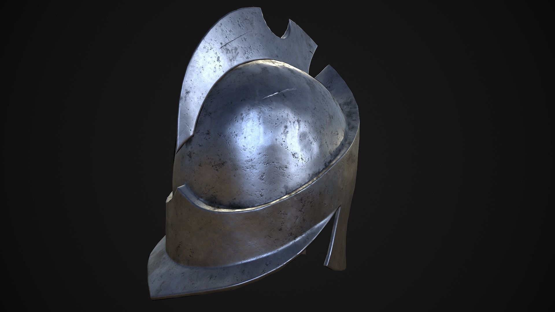 Greek helmets Low-poly 3D model_18