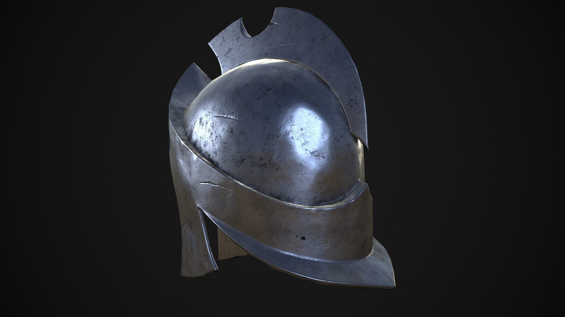 Greek helmets Low-poly 3D model_21