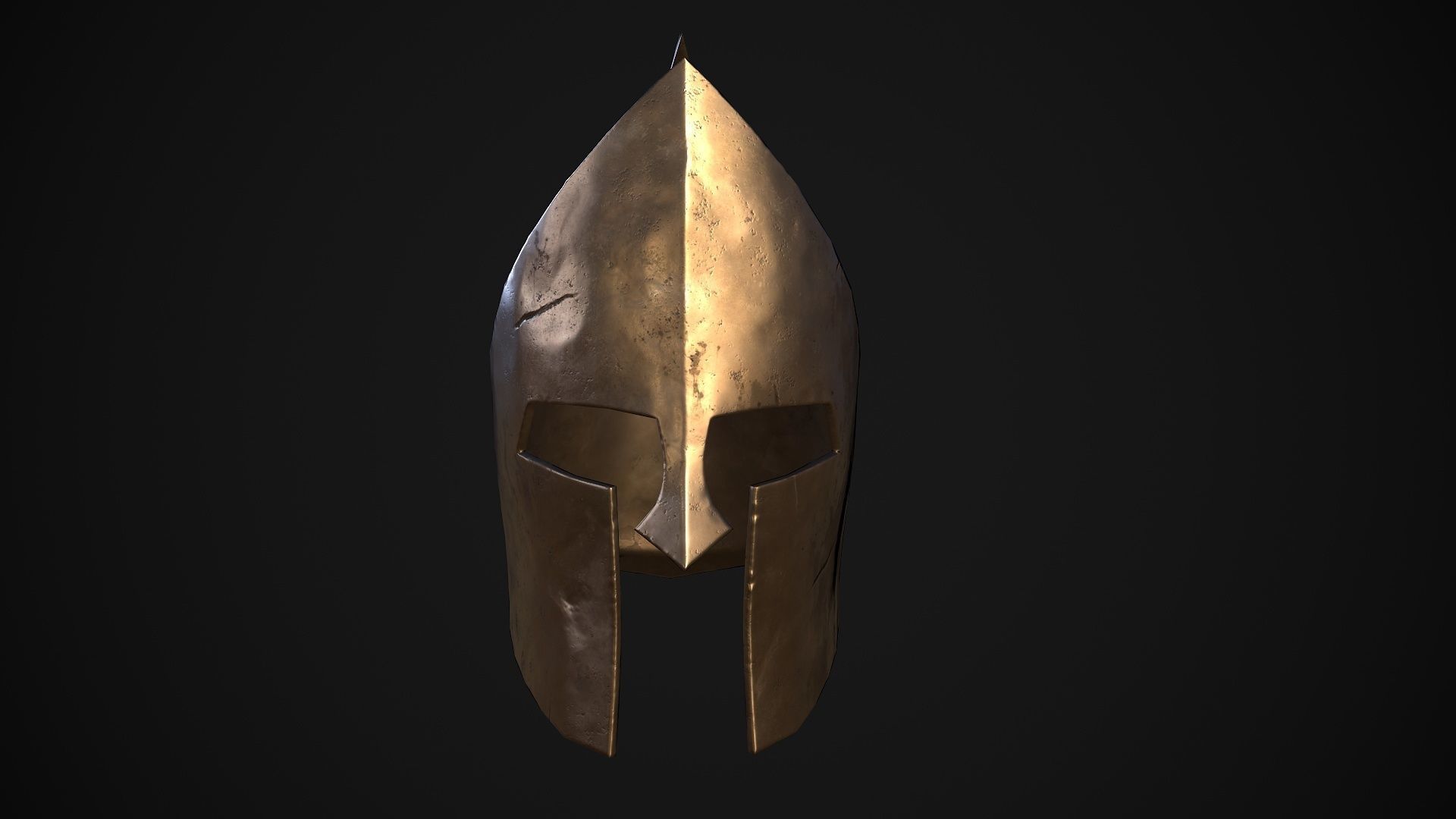 Greek helmets Low-poly 3D model_11