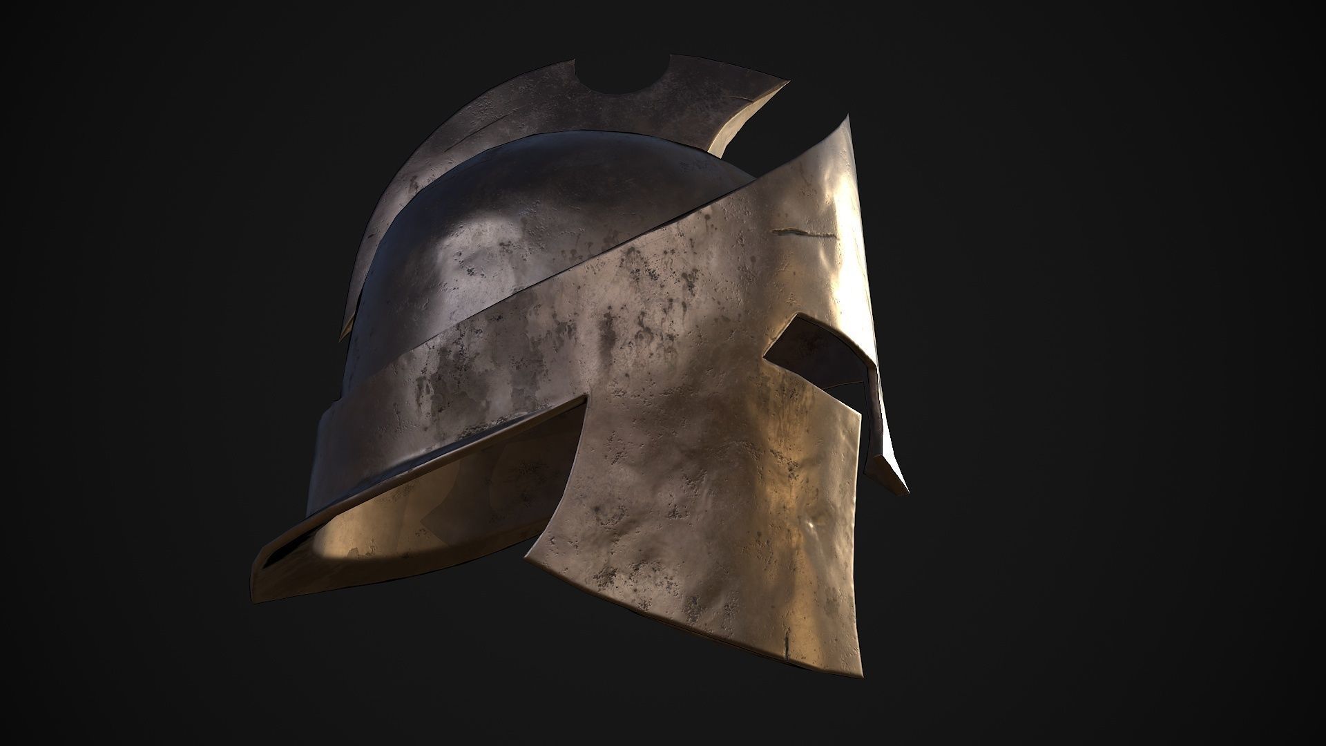 Greek helmets Low-poly 3D model_16