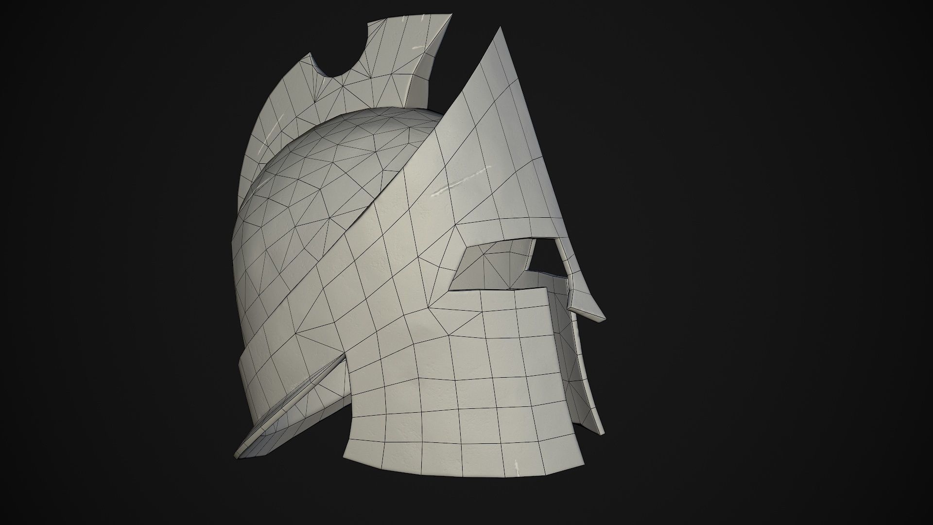 Greek helmets Low-poly 3D model_27