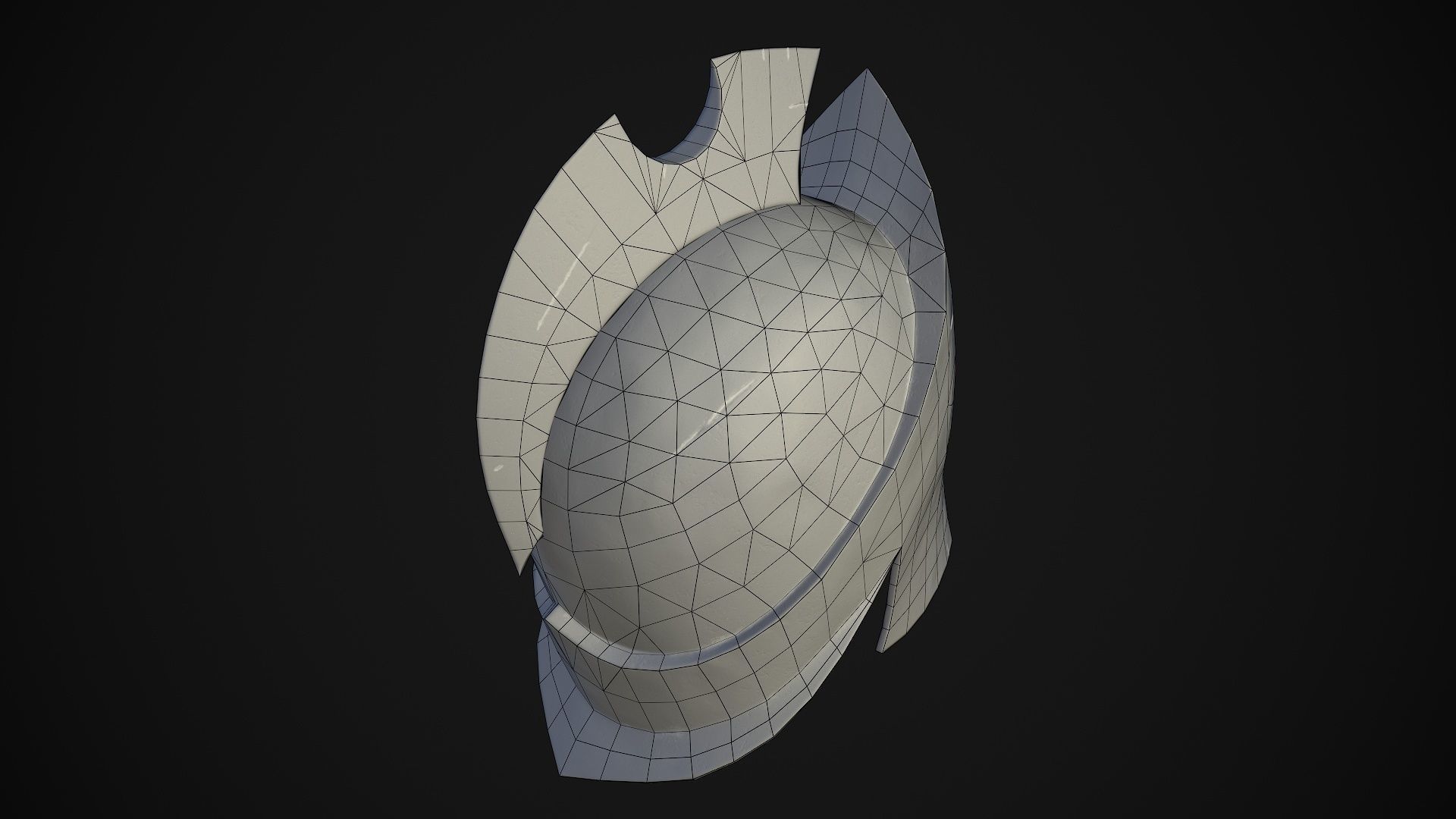 Greek helmets Low-poly 3D model_28