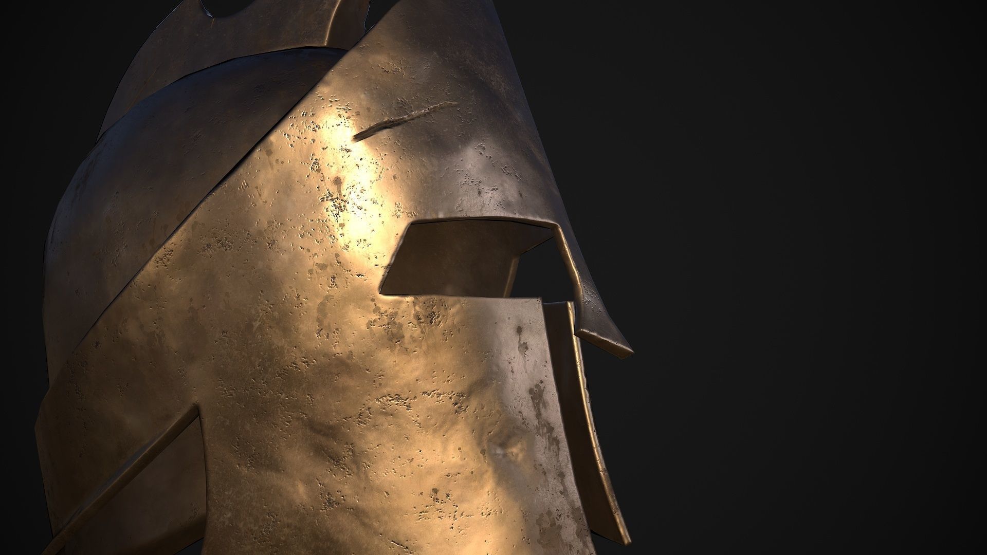 Greek helmets Low-poly 3D model_23