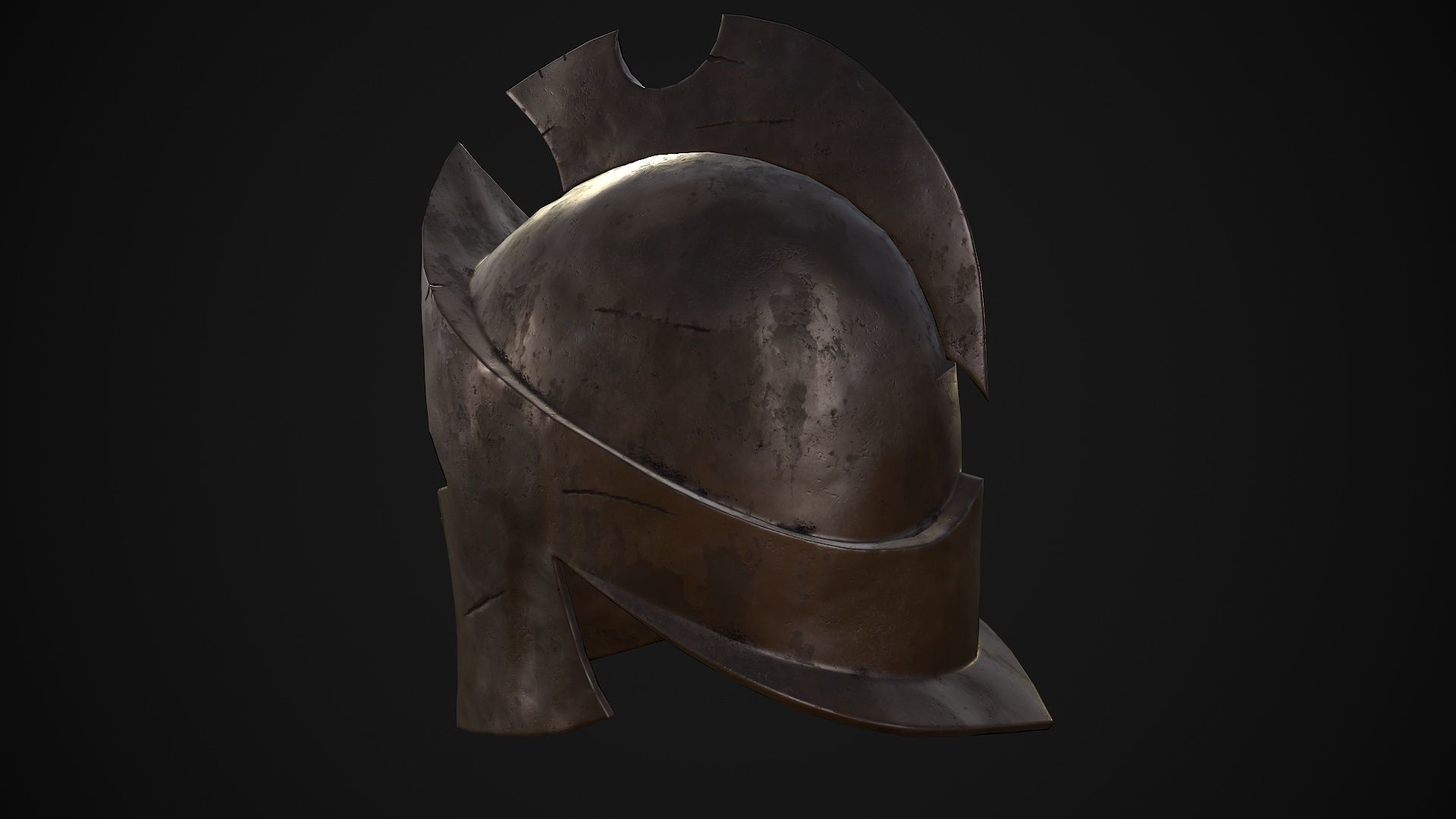 Greek helmets Low-poly 3D model_22