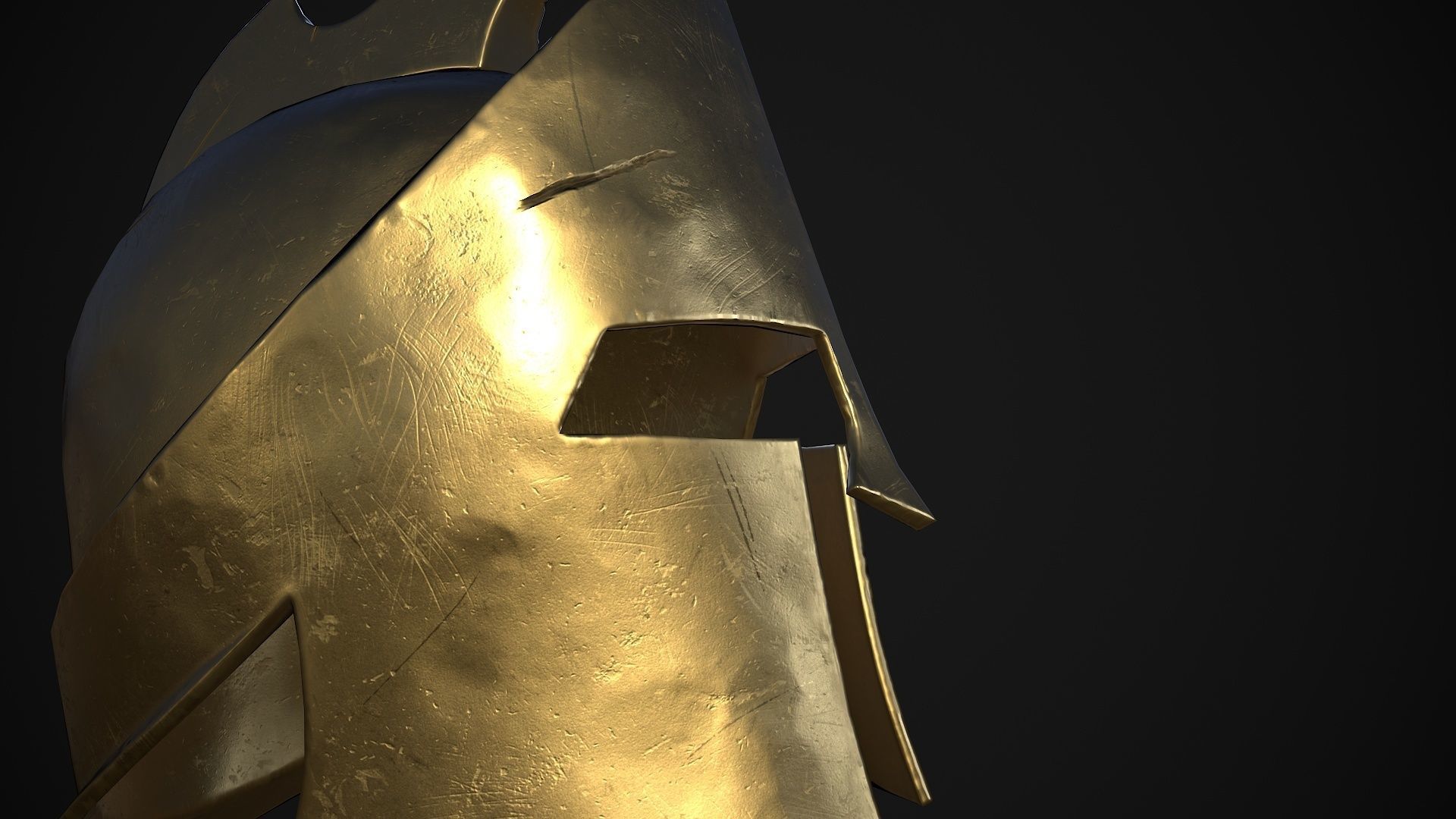 Greek helmets Low-poly 3D model_25