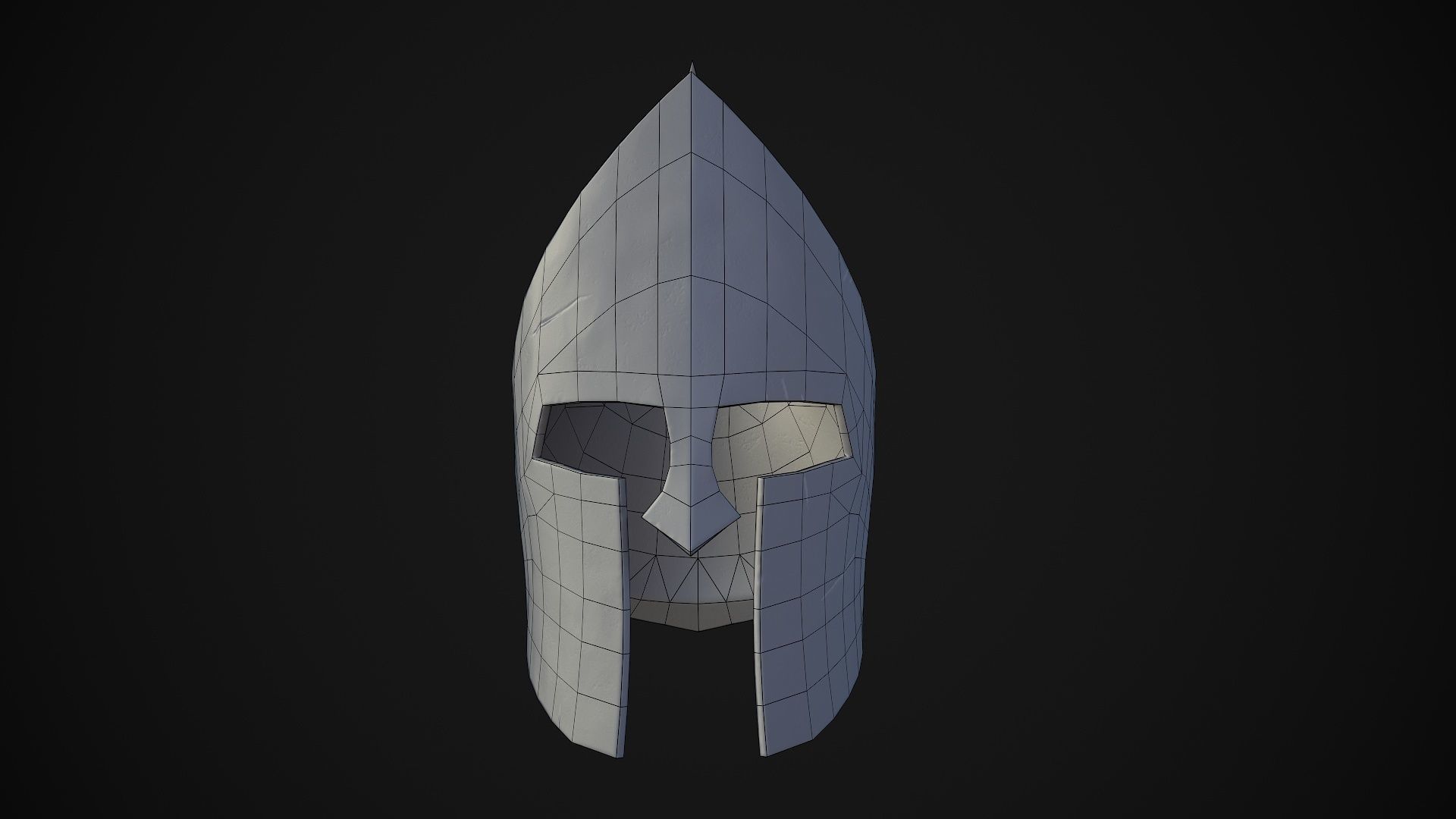 Greek helmets Low-poly 3D model_29