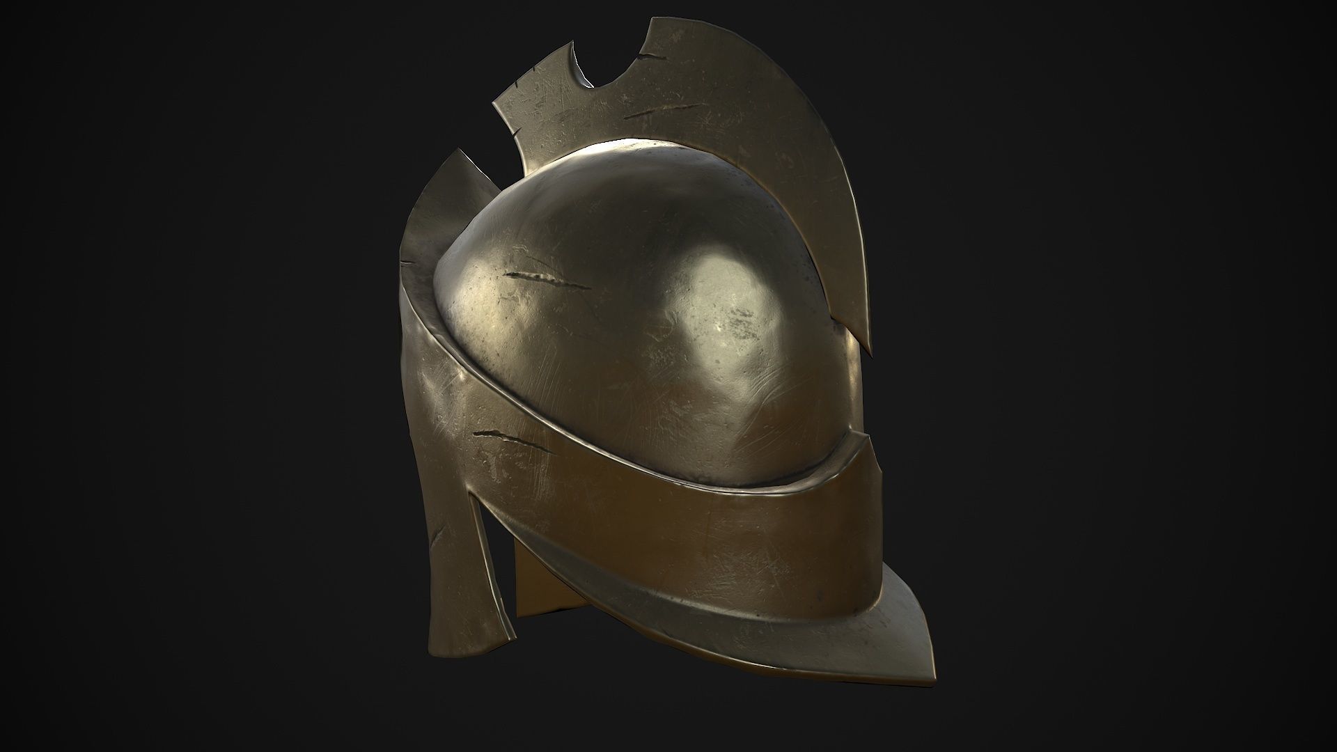Greek helmets Low-poly 3D model_20