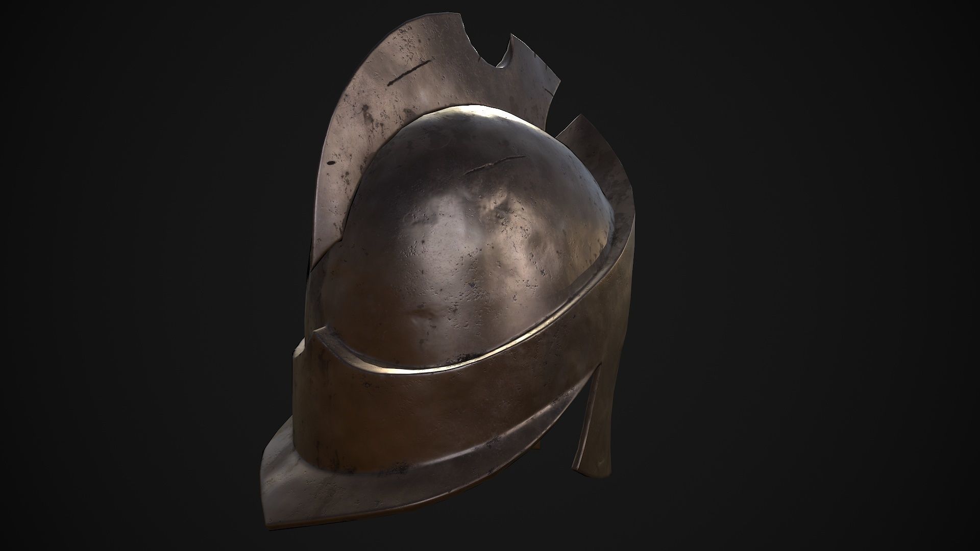 Greek helmets Low-poly 3D model_17