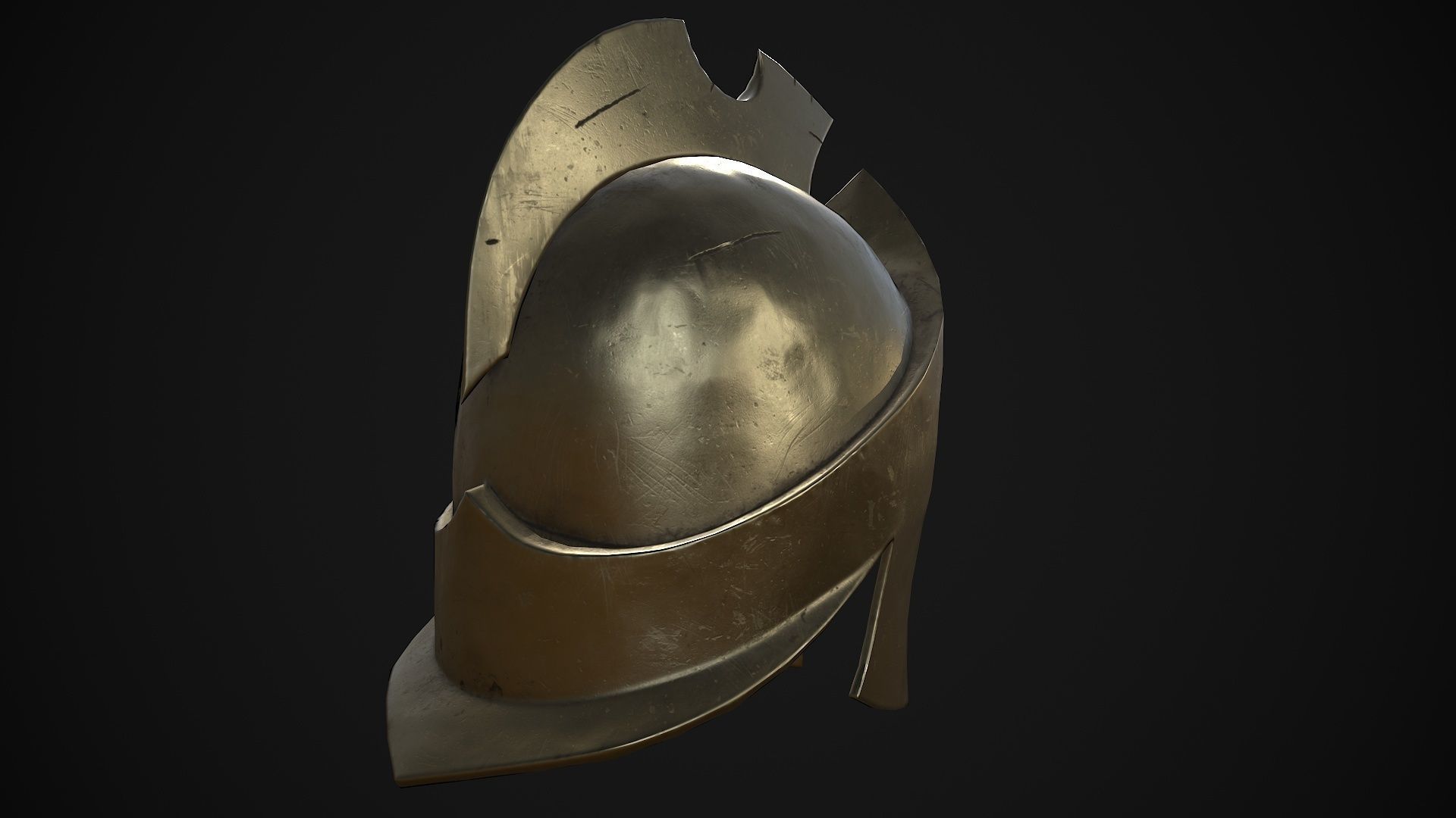 Greek helmets Low-poly 3D model_19