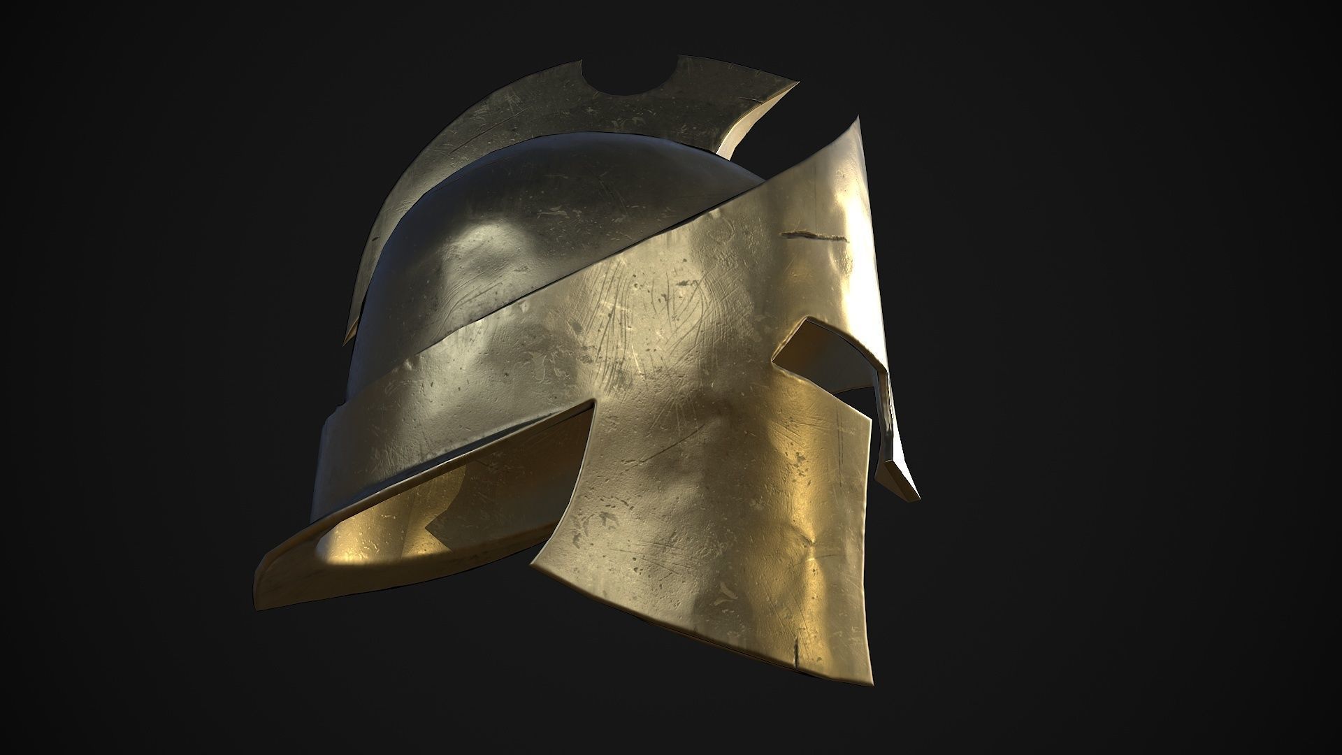 Greek helmets Low-poly 3D model_14