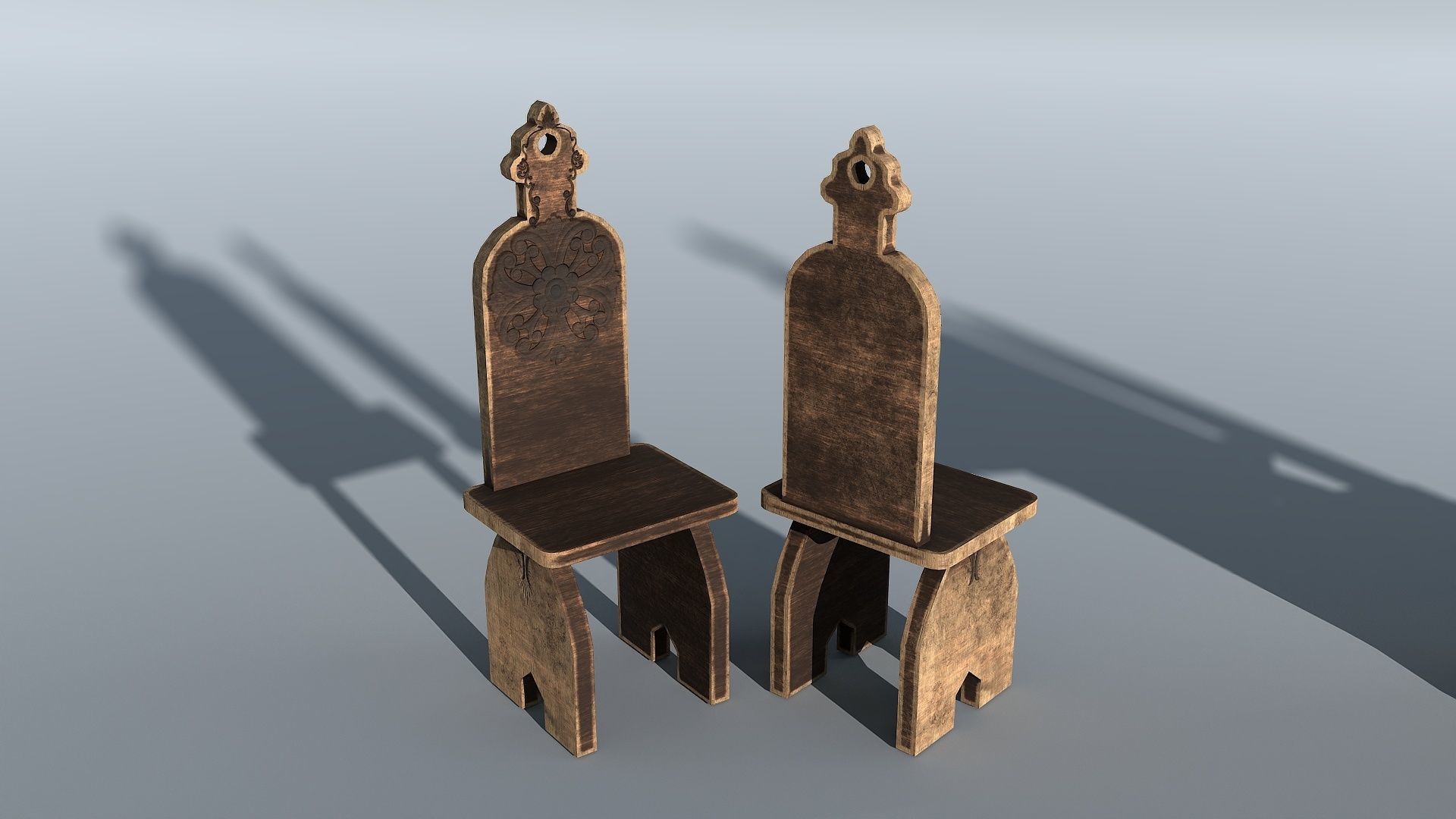 Round Table Low-poly 3D model_2