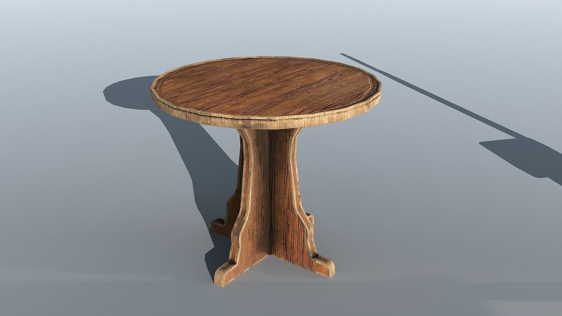Round Table Low-poly 3D model_3