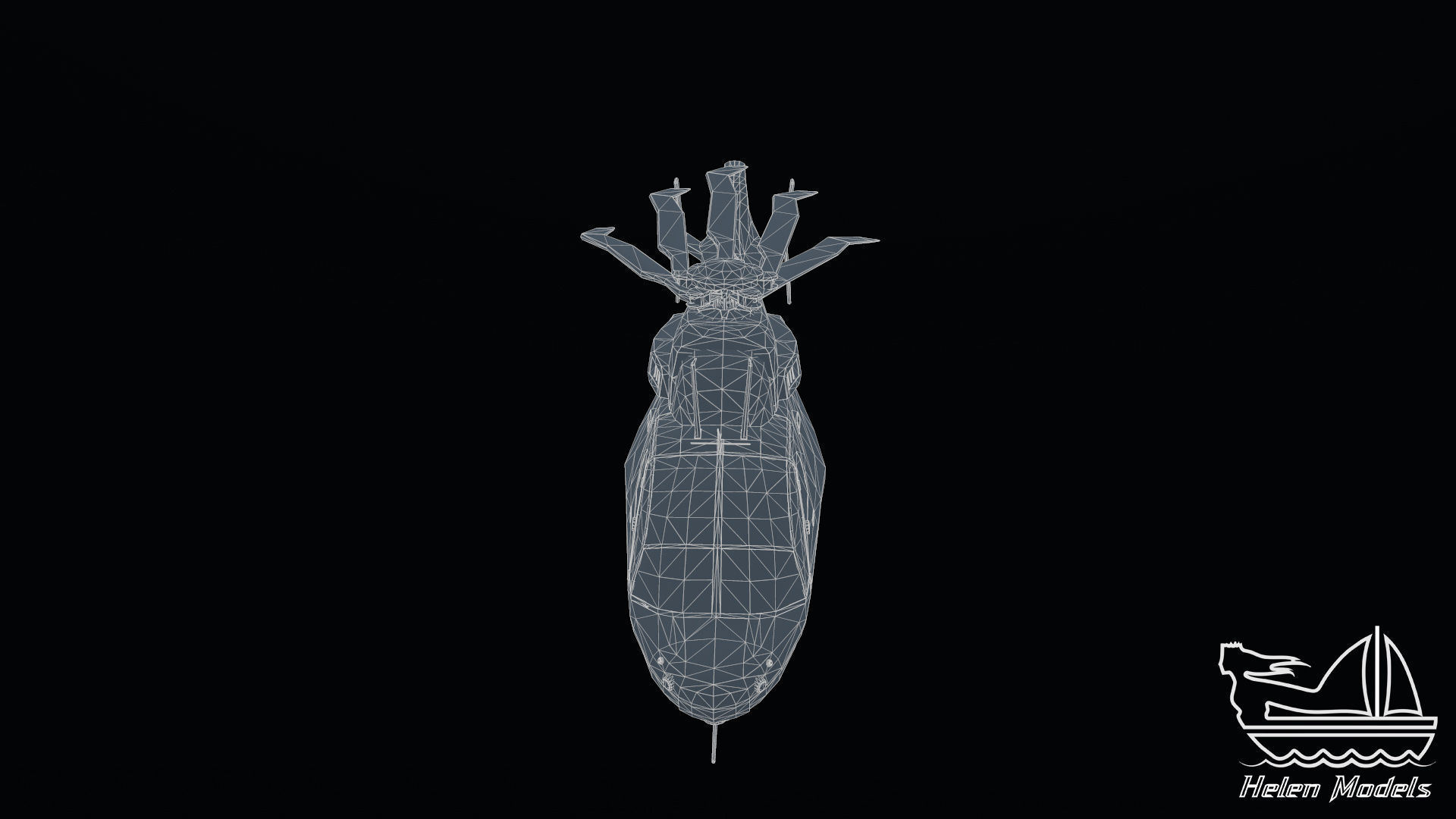 Z-9 Helicopter PBR 3D model Low-poly 3D model_6