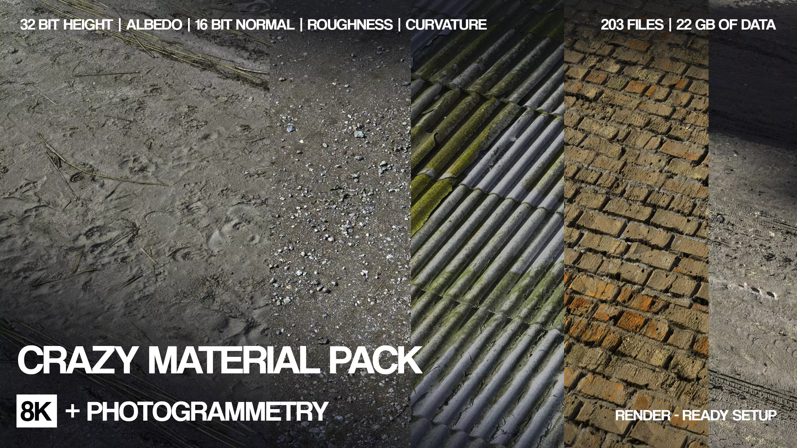 35 - 8K Material pack - 16 and 32 bit - Crazy sharpness 3D model_0