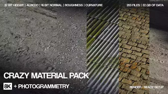 35 - 8K Material pack - 16 and 32 bit - Crazy sharpness  