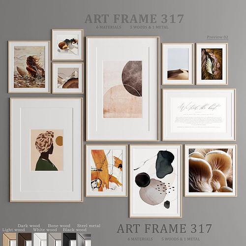 Art Frame 317 Low-poly 3D model