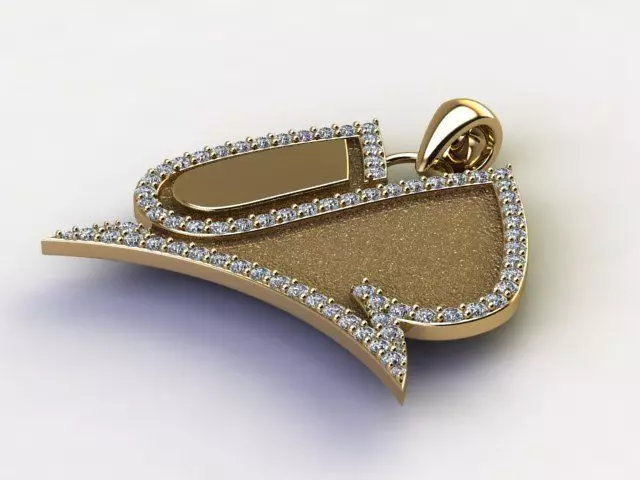 10106 gold pendant with diamonds 3D print model_0