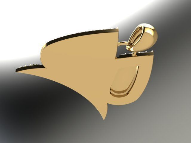 10106 gold pendant with diamonds 3D print model_4