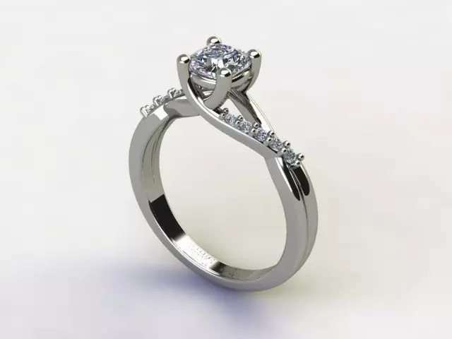 10107 person engagement ring gold 3D print model_0