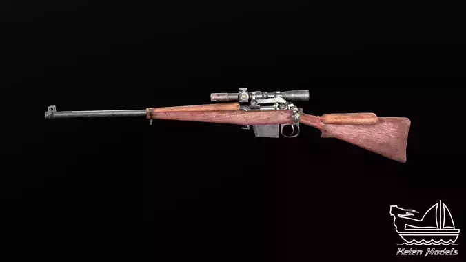 L42A1 Sniper Rifle PBR 3D model