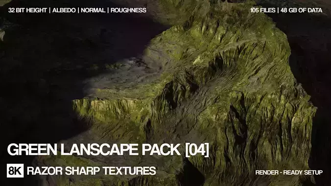 8K Green landscapes pack - PBR 32bit